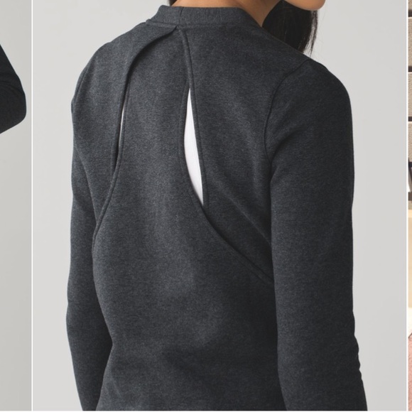 lululemon athletica Tops - Lululemon & Go Endevor Long Sleeve Sweatshirt, Heathered Black size 4